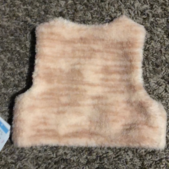 New Bonnie Jean Pink Soft Fur Vest Size 5 - Picture 4 of 10